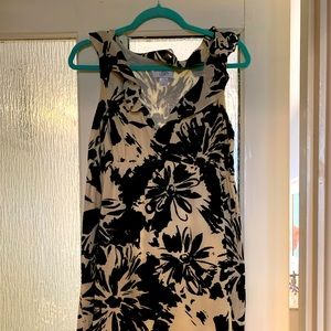 Loft black/white flower sundress